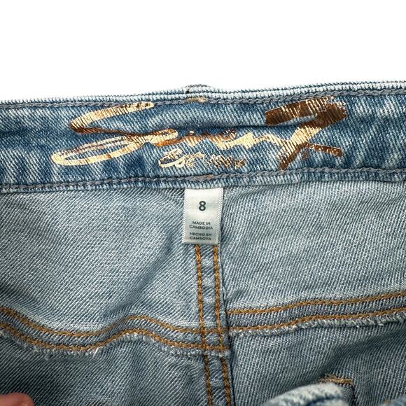 Seven7 Light Blue Denim Distressed Straight Leg Classic Jeans Womens Size‎ 8 - Picture 3 of 9